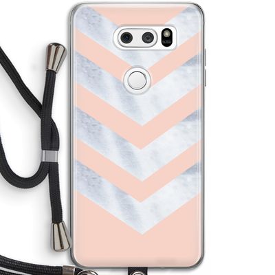 Marmeren pijlen: LG V30 Transparant Hoesje met koord