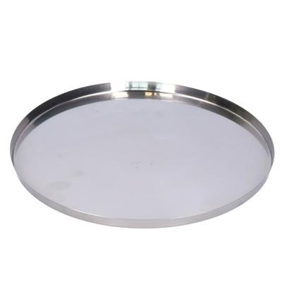 Onderbord/kaarsenbord - serveerschaal - mat zilver - 30 x 2 cm - rond