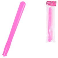 Politie knuppel met piepend geluid roze 34 cm | 12 stuks