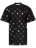 AREA robe t-shirt à pois - Noir - thumbnail