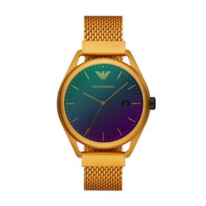 Horlogeband Armani AR11327 Aluminium Geel 20mm