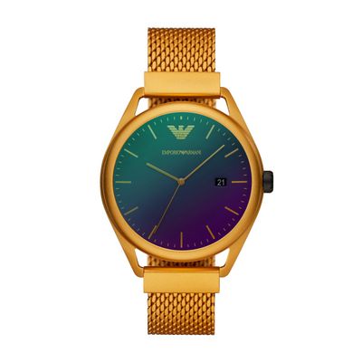 Horlogeband Armani AR11327 Aluminium Geel 20mm