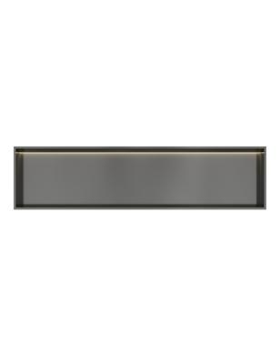 Hotbath &MORE Inbouwnis 30x120x10cm met LED IP44 Geborsteld Gunmetal PVD