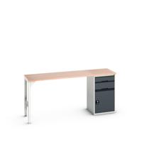 Bott Verso Werkbank | 2 Lades | Breedte Lade 525mm | Multiplex | RAL 7016 - 16921952.19 Bott Verso Werkbank | 2 Lades | Breedte Lade 525mm | Multiplex | RAL 7016 - 16921952.19
