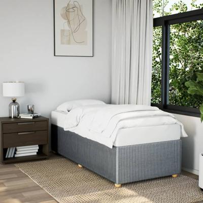 Bedframe zonder matras 90x200 cm stof lichtgrijs