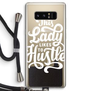 Hustle Lady: Samsung Galaxy Note 8 Transparant Hoesje met koord