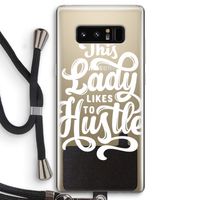 Hustle Lady: Samsung Galaxy Note 8 Transparant Hoesje met koord