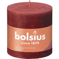 Bolsius Stompkaars Delicate Red Ø100 mm - Hoogte 10 cm - Rood - 62 branduren - thumbnail