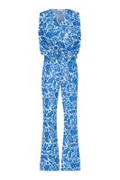 Estella flower jumpsuit - cobalt/offwhite - 07160