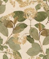 Decoprint Herbarium Behang met bladeren en bloemen - HE27230