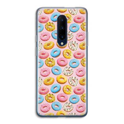 Pink donuts: OnePlus 7 Pro Transparant Hoesje