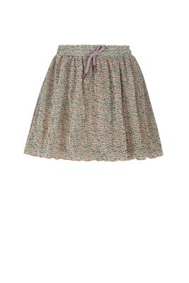 NoNo winter plisse jersey rok meisjes - zand - Nele - AOP