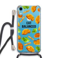 Eat Balanced: iPhone XR Transparant Hoesje met koord