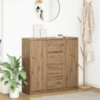 Dressoir met lades 100,5x35x98,5 cm spaanplaat artisanaal