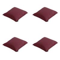 Sierkussen 60 x 60 met bies Panama bordeaux (4 stuks) Madison - Madison