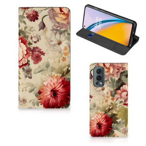 Smart Cover voor OnePlus Nord 2 5G Bloemen