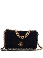 CHANEL Pre-Owned sac porté épaule en tweed à logo CC (2021) - Bleu - thumbnail