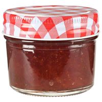 The Living Store Glazen jampotjes - 110 ml - Ideaal voor chutney - jam - augurken - Doorzichtig glas - Brede opening