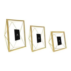 QUVIO Fotolijstje hexagon - 15x15 cm + 15x20,5 cm + 17,5x23 cm - Goud