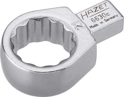 HAZET Insteekringsleutel 6630C-21 · 9 x 12 mm insteekvierkant massief · Buitentwaalfkant tractieprofiel · SW 21 mm