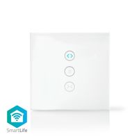 Nedis SmartLife Wandschakelaar | Wi-Fi | 300 W | Glas | Wit | 1 stuks - WIFIWC10WT WIFIWC10WT