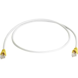 Telegärtner RJ45 (cross) Netwerkkabel Aansluitkabel CAT 6A S/FTP 10.00 m Grijs Vlambestendig, Snagless