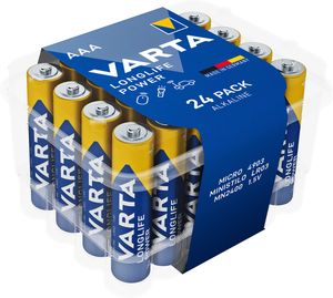 Varta batterij Longlife Power AAA, pak van 24 stuks