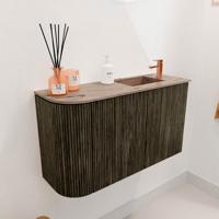 Toiletmeubel Mondiaz Joya Dlux | 71.6 cm | Meubelkleur Shadow | Faye wastafel Arena Wasbak Rechts | 1 kraangat Toiletmeubel Mondiaz Joya Dlux | 71.6 cm | Meubelkleur Shadow | Faye wastafel Arena Wasbak Rechts | 1 kraangat