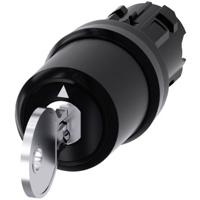 Siemens 3SU10005JL010AA0 3SU1000-5JL01-0AA0 Sleutelschakelaar Kunststof frontring Sleutel Zwart, Zilver 2 x 45 ° 1 stuk(s)