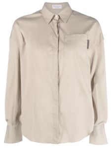 Brunello Cucinelli chemise à poche poitrine - Tons neutres