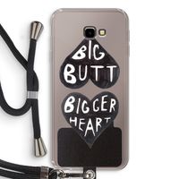 Big butt bigger heart: Samsung Galaxy J4 Plus Transparant Hoesje met koord