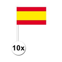 10 zwaaivlaggetjes Spanje 12 x 24 cm