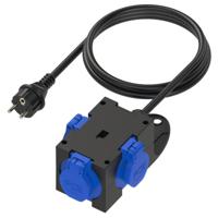 PCE 9430409 3-voudig Stopcontactsplitter Zwart, Blauw - thumbnail