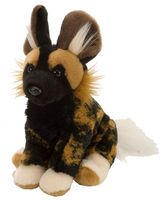 Wild Republic knuffel hyena junior 20 cm pluche zwart/bruin - thumbnail