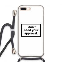 Don't need approval: iPhone 8 Plus Transparant Hoesje met koord