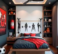 Sterke mannen fitness sport sticker