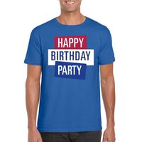 Blauw Toppers Happy Birthday party heren t-shirt officieel - thumbnail