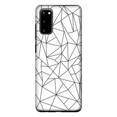 Geometrische lijnen zwart: Samsung Galaxy S20 Tough Case