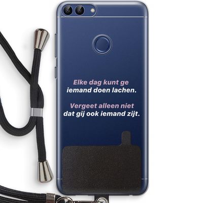 gij zijt ook iemand: Huawei P Smart (2018) Transparant Hoesje met koord