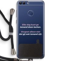 gij zijt ook iemand: Huawei P Smart (2018) Transparant Hoesje met koord