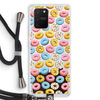 Pink donuts: Samsung Galaxy S10 Lite Transparant Hoesje met koord