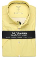 OLYMP Level Five Body Fit Jersey shirt geel, Faux-uni - thumbnail