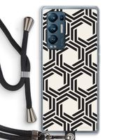 Geometrisch patroon: Oppo Find X3 Neo Transparant Hoesje met koord