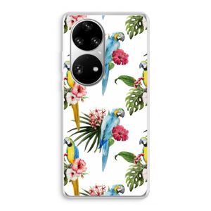 Kleurrijke papegaaien: Huawei P50 Pro Transparant Hoesje