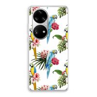 Kleurrijke papegaaien: Huawei P50 Pro Transparant Hoesje
