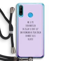 Relatief: Huawei P30 Lite Transparant Hoesje met koord