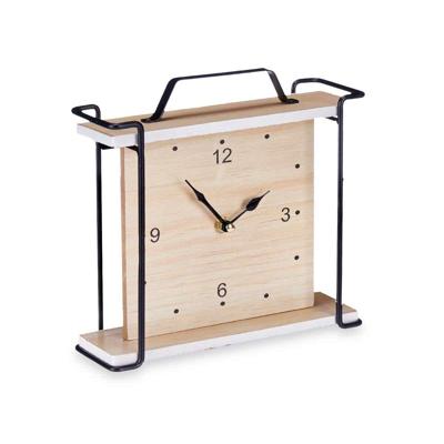 Tafelklok Gift Decor Zwart Hout (6 Stuks)