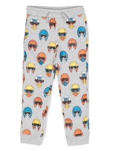 Stella McCartney Kids pantalon de jogging à imprimé casque - Gris