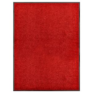 VidaXL Deurmat wasbaar 90x120 cm rood