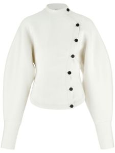 Ferragamo veste asymétrique en maille - Blanc